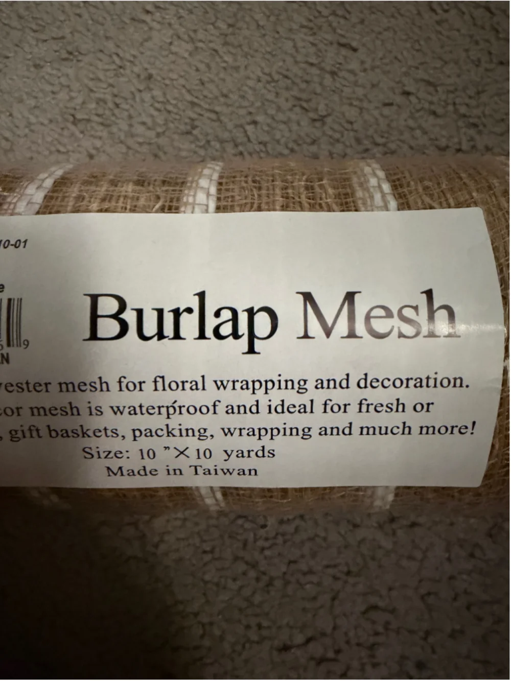 Burlap Mesh Floral Decor 10
